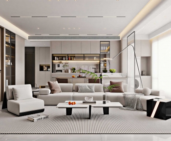 Modern A Living Room-ID:613075023