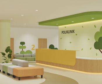 Modern Hospital Hall-ID:216488869