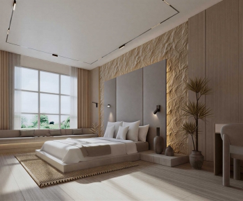 Wabi-sabi Style Bedroom-ID:737363105