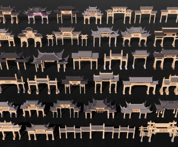 Chinese Style Decorated Archway-ID:345602047