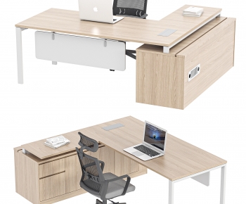 Modern Office Desk And Chair-ID:690555107