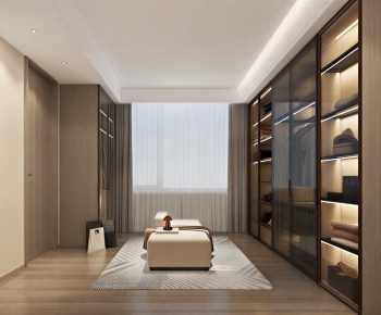 Modern Clothes Storage Area-ID:126121024