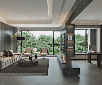 Modern A Living Room-ID:894855023