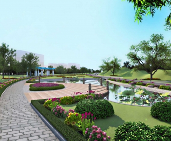 Modern Park Landscape-ID:591402058