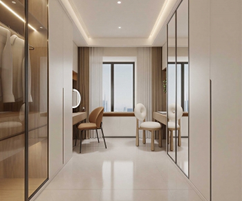 Modern Clothes Storage Area-ID:696455968