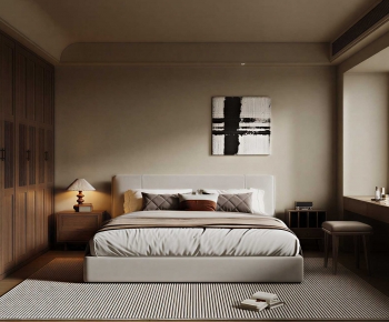 Wabi-sabi Style Bedroom-ID:808600905