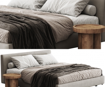 Modern Double Bed-ID:411248926