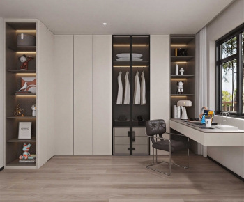 Modern Clothes Storage Area-ID:725842009