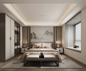 New Chinese Style Bedroom-ID:527683976
