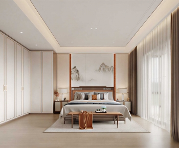 New Chinese Style Bedroom-ID:181015011