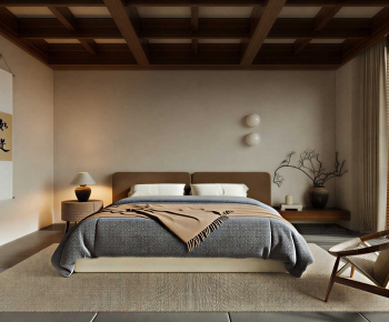 Wabi-sabi Style Bedroom-ID:889575969
