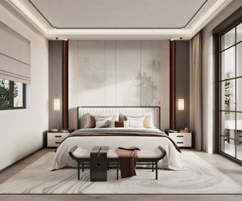 New Chinese Style Bedroom-ID:476392033