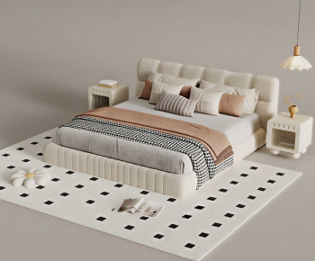 Modern Double Bed-ID:869683032