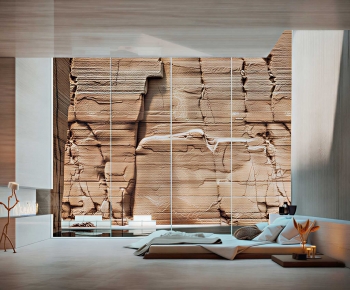 Wabi-sabi Style Bedroom-ID:815887937