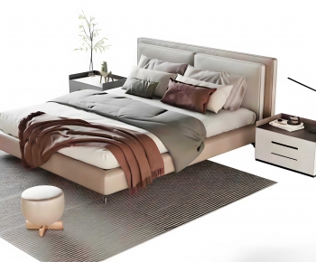 Modern Double Bed-ID:359405992