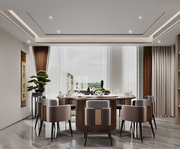 New Chinese Style Dining Room-ID:615740068