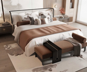 New Chinese Style Double Bed-ID:422528988