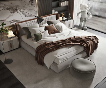 Modern Double Bed-ID:191736944