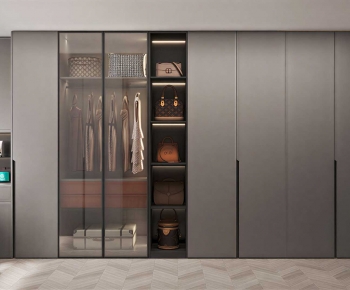 Modern Clothes Storage Area-ID:861849884