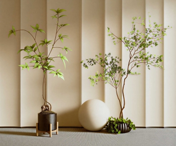 Japanese Style Ground Green Plant Potted Plants-ID:780504949