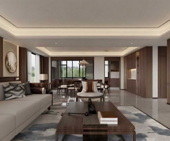 New Chinese Style A Living Room-ID:869865896