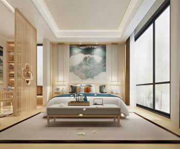 New Chinese Style Bedroom-ID:861982119