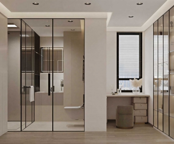 Modern Clothes Storage Area-ID:421588909