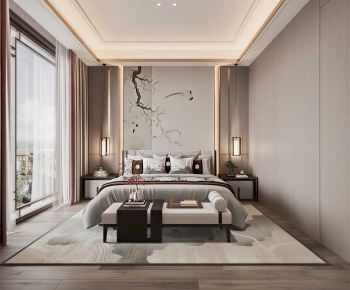 New Chinese Style Bedroom-ID:102450898