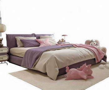 Modern Double Bed-ID:150854115