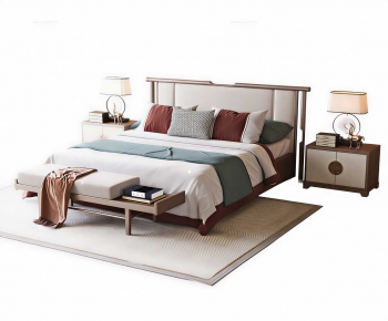 New Chinese Style Double Bed-ID:499784959