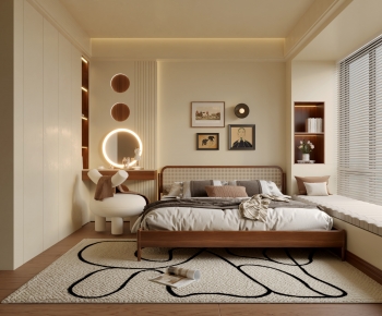 Wabi-sabi Style Bedroom-ID:634059953