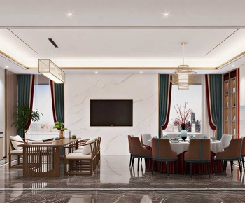 New Chinese Style Dining Room-ID:975354911