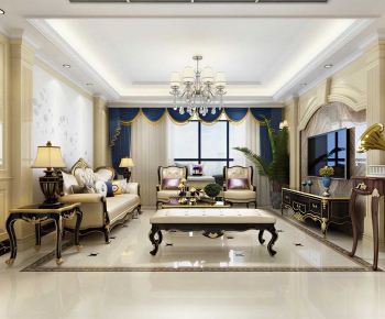 European Style A Living Room-ID:671123989