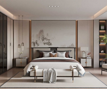 New Chinese Style Bedroom-ID:126259318