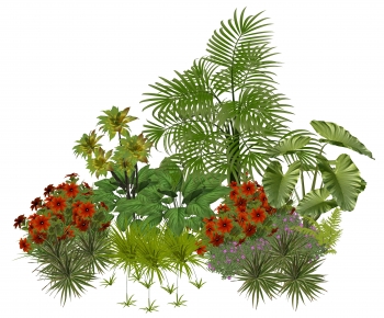 Modern Plant Pile-ID:992255931