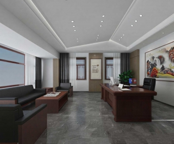 New Chinese Style Manager's Office-ID:648190982