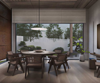 Wabi-sabi Style Dining Room-ID:294919974