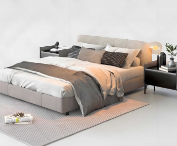 Modern Double Bed-ID:838896043