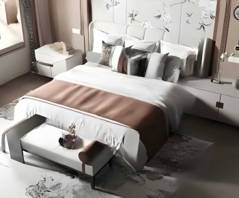 New Chinese Style Double Bed-ID:678308017