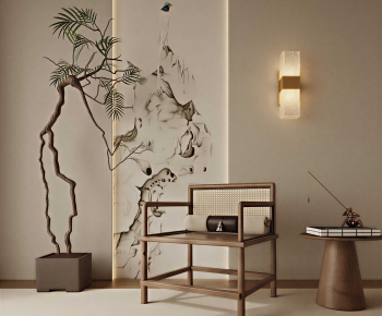 New Chinese Style Lounge Chair-ID:413372999