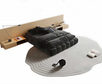 Modern Double Bed-ID:194434883