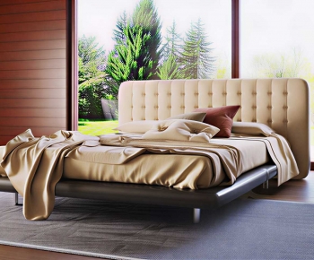 Modern Double Bed-ID:498918067
