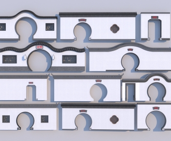 New Chinese Style Landscape Wall-ID:987345935