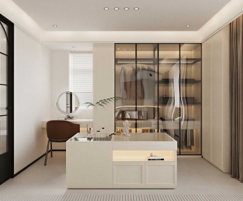 Modern Clothes Storage Area-ID:393981934