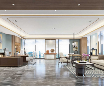 New Chinese Style Manager's Office-ID:206007966