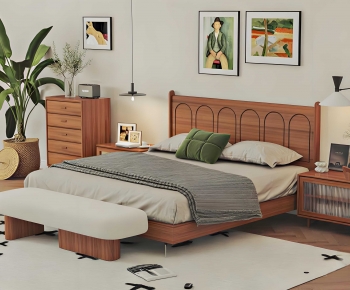 Modern Double Bed-ID:245709495