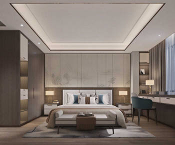 New Chinese Style Bedroom-ID:213660967