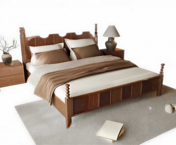 Modern Double Bed-ID:898458963