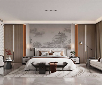 New Chinese Style Bedroom-ID:195059813