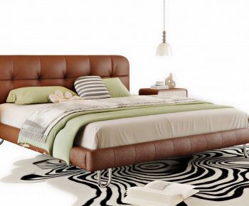 Modern Double Bed-ID:145704036
